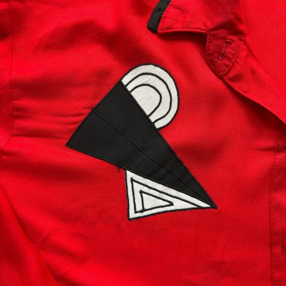 Rebecca Stessens 80s geometric colorblock appliqué blouse L - Picture 7 of 7